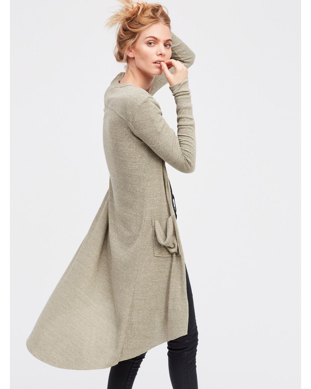 Free people ribbed 2025 up maxi cardigan